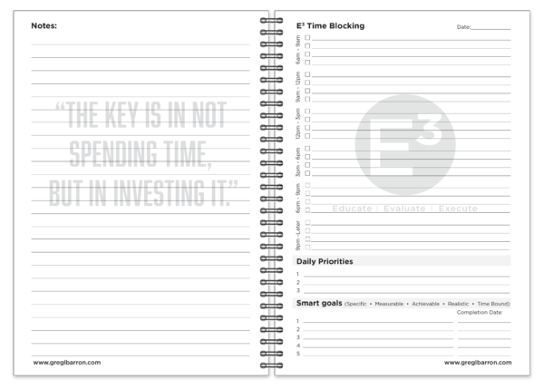 barron e3 ultimate daily planner internal